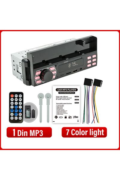 Choice D3400 BQCC 1Din Car MP3 Phone Holder Positioning Car Line Protection Smart Bluetooth Calling Color L