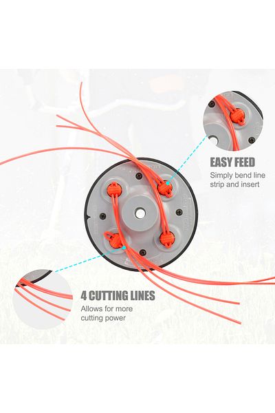 Choice XCAN 1pc Universal 4 Lines Bump Speed Feed String Trimmer Head Grass Trimmer Head For Gasoline La...
