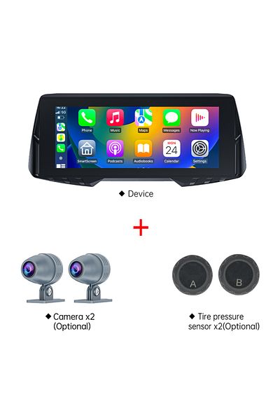 Choice Device Camera TPMS Spedal CL876 Gps Motorcycle Wireless CarPlay/Android Auto 6.86 Inch 1080P Dual Ca