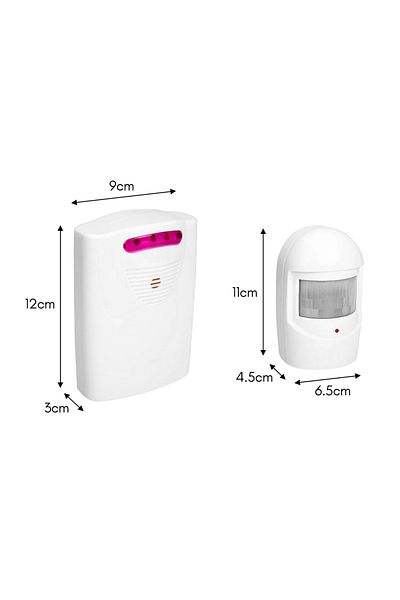 Choice WHITE Multifunctional Wireless Driveway Alarm IR Motion Sensor Alarm Doorbell 1 Receiver 2 Transmitt