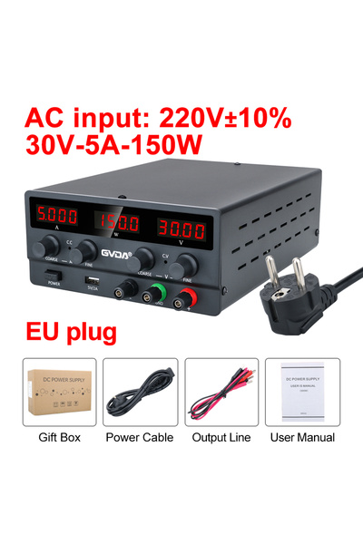 Choice1 مزود طاقة تيار مستمر قابل للتعديل SPS-H305-Black GVDA 30 فولت 10 أمبي...