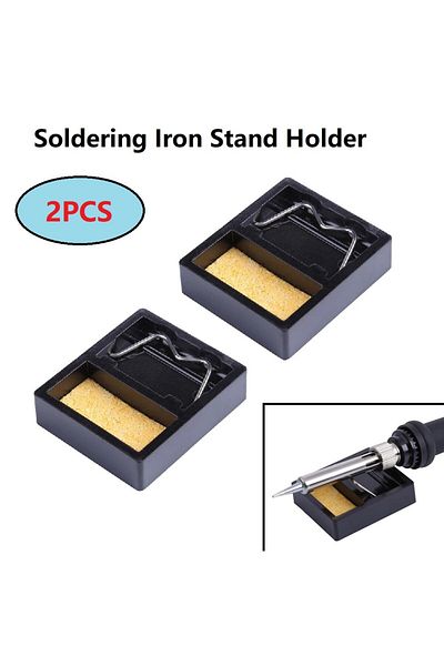 Vibra Tite 2pcs Mini Soldering Iron Stand Holder Welding Solder Soldering Stand With Clean Sponge For BGA So...
