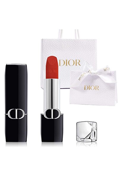 Dior أحمر شفاه روج كوتور كولور للعناية بالشفاه بنقشة الزهور 777 فهرنهايت فيلفيت