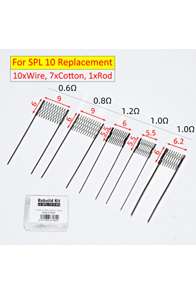 Choice 0.6ohm-9x6mm 5 Type SPL 10 Resistance Wire 1.0/1.2/0.6/0.8ohm Kit Repair Tool Accessary Parts