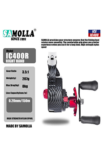 Choice بكرات صيد جديدة من سامولا لصيد الأسماك على الجليد، بكرات شتوية عالية ا...