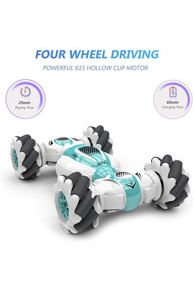 rexa Stunt Car Challenger RC Off-Road Vehicle - 360° Twisting Action