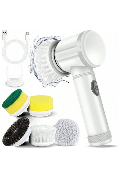 OEM Multifunctional electric cleaning brush set, 5 interchangeable heads