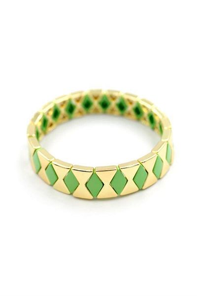 Rasanet Elastic porcelain bracelet - green