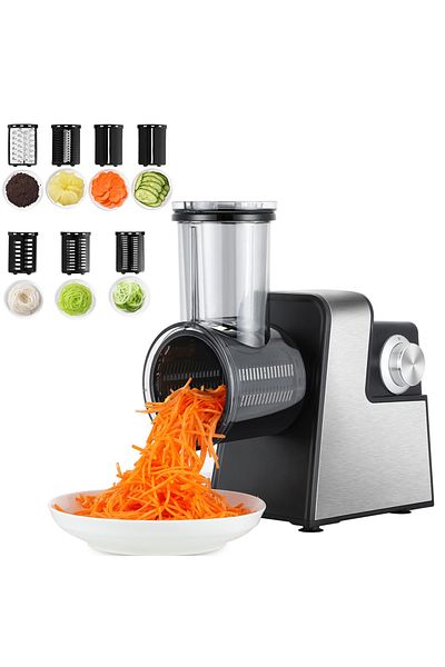 ET-LIFE 7 in 1 Professional Electric Cheese Grater and Slicer, 300W, for Vegetable, Salad Maker, for Kitchen