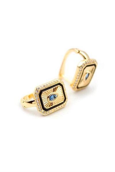 Rasanet Drop Jewelled Earrings - Blue