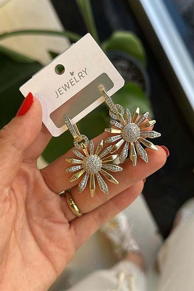 Rasanet Flower Earrings - Gold