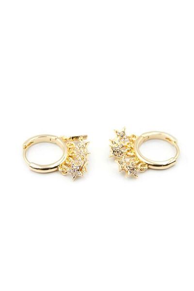 Rasanet Star Dangle Earrings - Gold