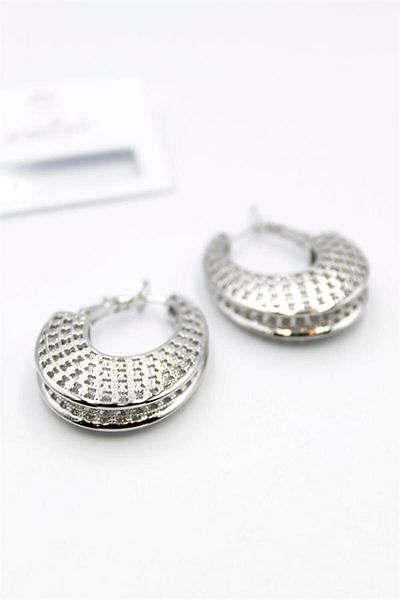 Rasanet Filigree Hoop Earrings - Silver