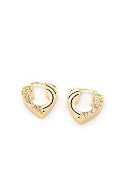 Rasanet Heart Earrings - Gold