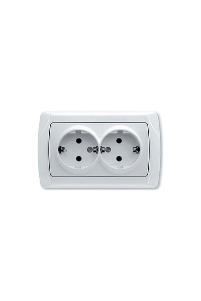 Viko by Panasonic Schuko Double Socket Child Protection Carmen