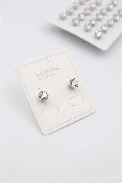 Rasanet Large size zircon stone single earring - silver