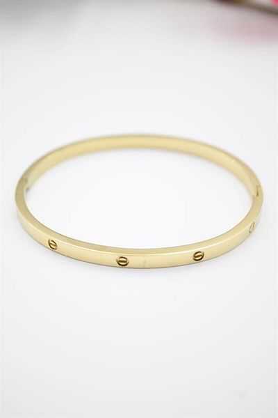 Rasanet Crt model stoneless thin bracelet - gold