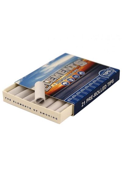 ELEMENTS Papers Set 21 Filtre pre-rulate Elements Blue fara chimicale, diametru 6mm x21