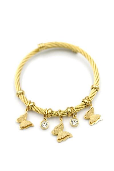 Rasanet Butterfly Charm Bracelet - Gold