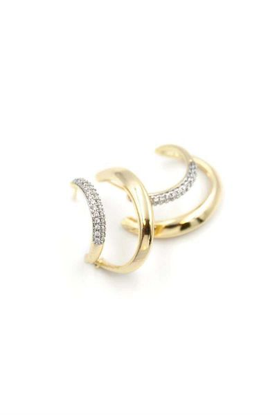 Rasanet Jewelled Hoop Earrings - Gold