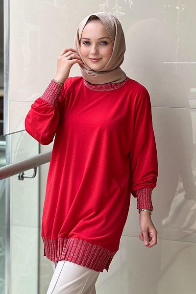 Ghisa Ribbed Tunic with Glitter