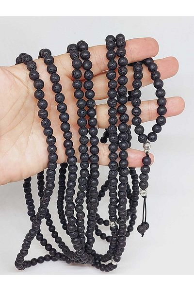 Yasamtohumu Lava Stone 500 Prayer Prayer Beads 6mm (1868)