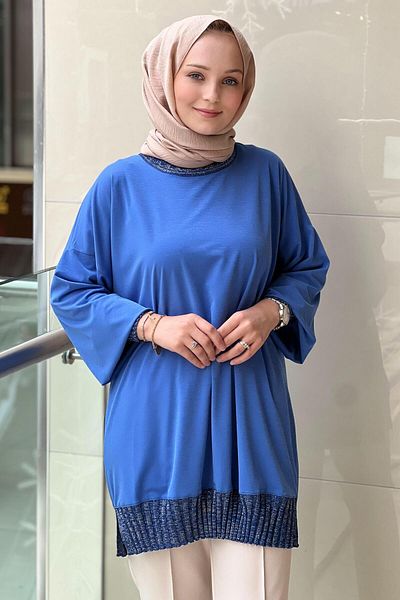 Ghisa Ribbed Tunic with Glitter
