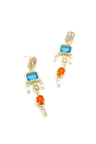 Rasanet Jewelled Earrings - Gold