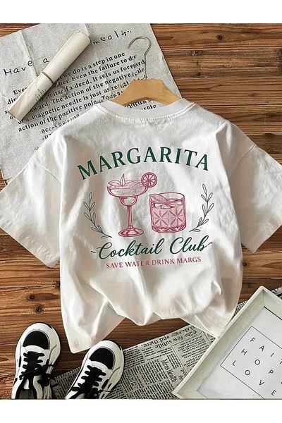 Touz Moda Cocktail Club Design Unisex Oversize T-Shirt
