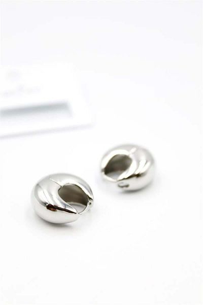 Rasanet Oval Hoop Earrings - Silver