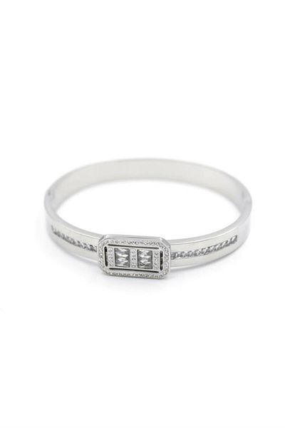 Rasanet Baguette Stone Bracelet - Silver