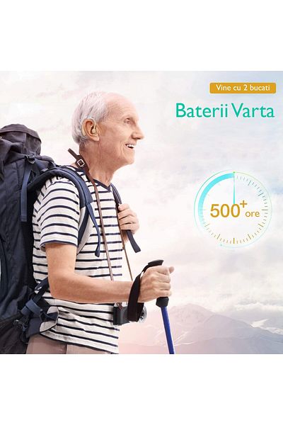 WowStep Premium Hearing Aid, SW10, 500h Battery Life, Amplifies up to 136 dB, 3 Silicone Adapters
