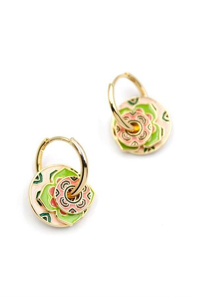 Rasanet Ethnic charm earrings - gold