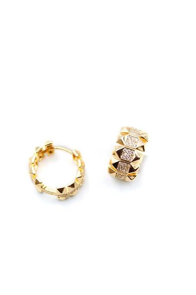 Rasanet Jewelled Hoop Earrings - Gold