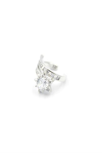 Rasanet Stoned Cartilage Earrings - Silver