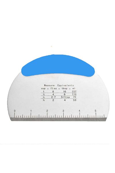 PUFO Racletă pentru fursecuri pentru tăierea aluatului, decorarea glazurii, cremă de tort, metalică, 16 x 12 cm, albastră