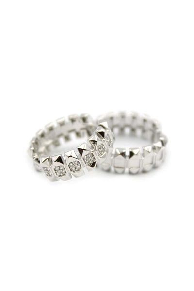 Rasanet Jewelled Hoop Earrings - Silver