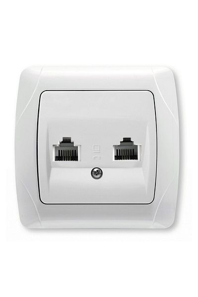 Viko by Panasonic Double Telephone Socket Carmen Viko