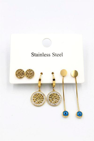 Rasanet Set of 6 Earrings - Gold
