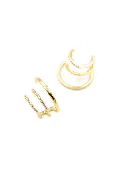 Rasanet Multiple hoop earrings - gold