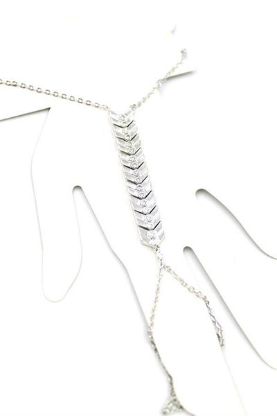 Rasanet Stoned Shahmeran Bracelet - Silver