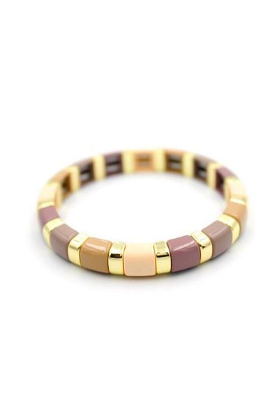 Rasanet Elastic porcelain bracelet - brown