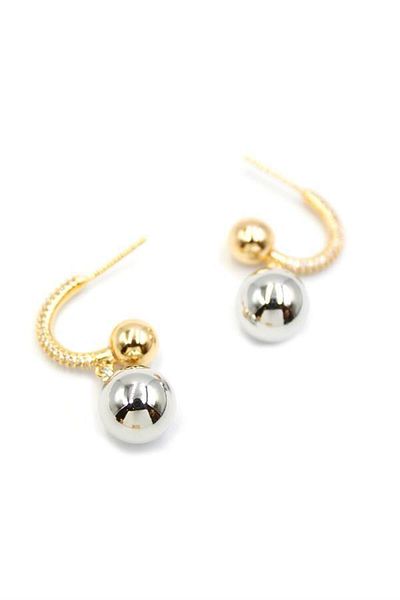Rasanet Ball hoop earrings - silver