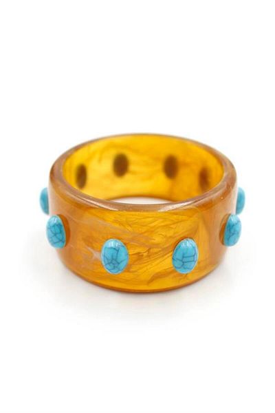 Rasanet Turquoise Stone Bracelet - Brown