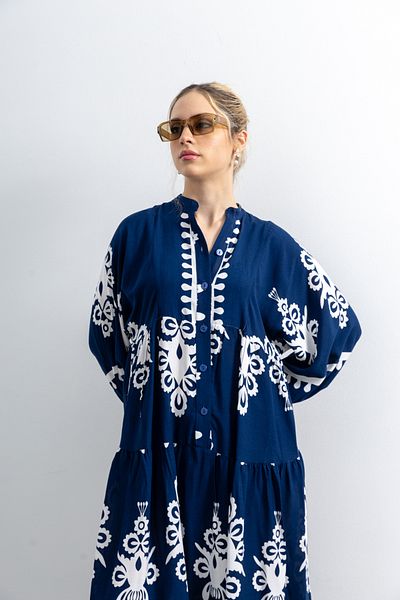 TUĞBA ERGÜL Buttoned Women's Viscose Dress