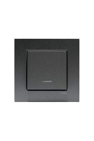Viko by Panasonic Switch with LED Novella Smoky Without Frame