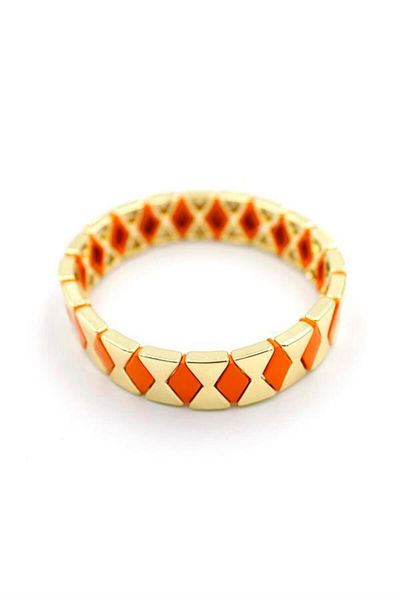 Rasanet Elastic porcelain bracelet - orange