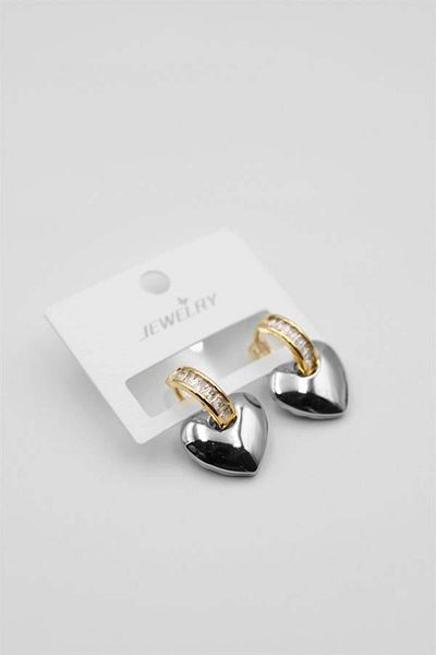 Rasanet Heart Earrings - Silver