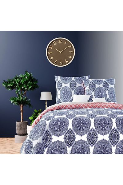 Amazon basics Double Bed Linen Set, 100% Cotton, 155 x 200 cm, 80 x 80 cm, 3 Pieces, OEKO-TEX Standard 100, Multic