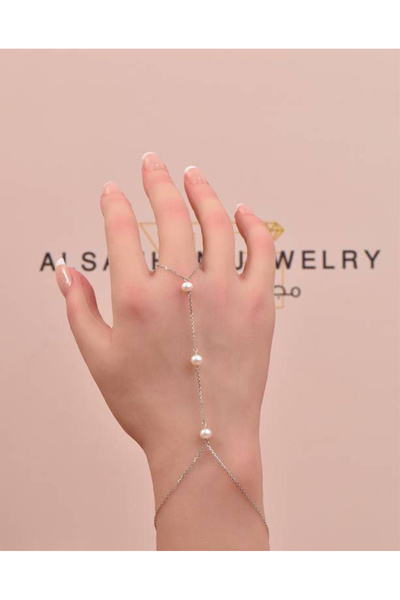 Shiklik MODA Gümüş Renk İnci Zincir Kadın Şahmeran